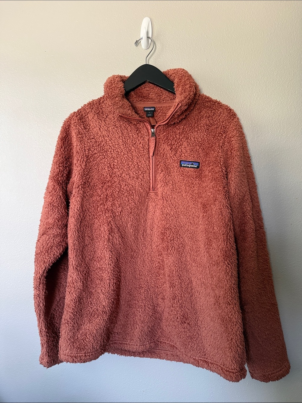 Patagonia Women’s Los Gatos 1/4-Zip Fuzzy Soft Jacket Burnt Orange Size Large
